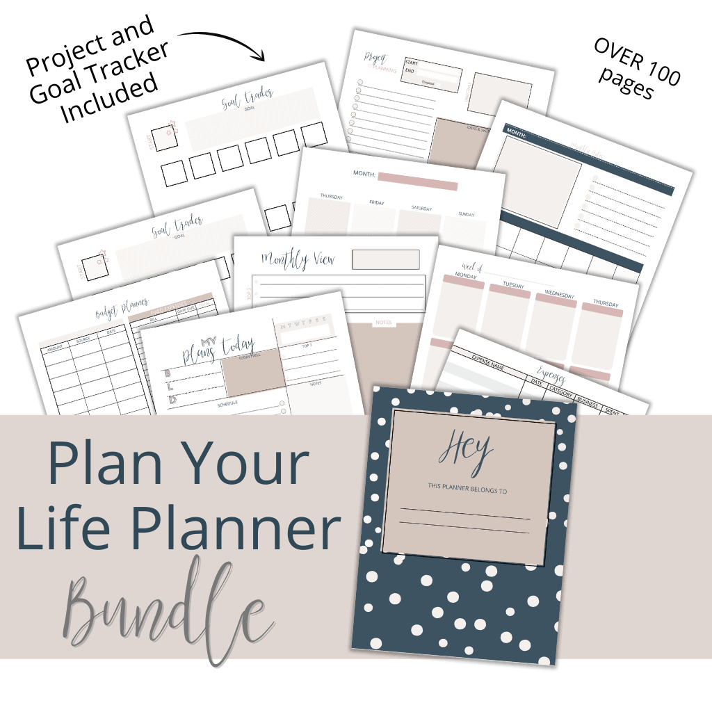 planner bundle printable mockup