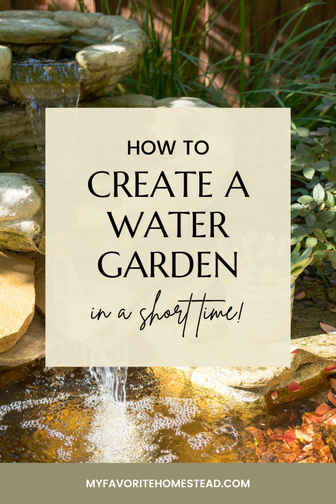 Ready to create a water garden, without having a large plot of land? In this article, we explain how to create a backyard oasis and a garden pond design, perfect for beginnner gardeners. Tap to read more from myfavoritehomestead.com