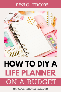 How to diy a life planner on a budget with pink planner.