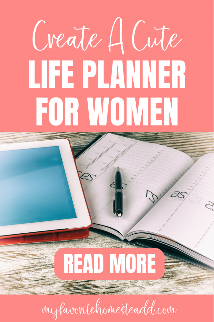 ipad and planner on desk cute life planner for women