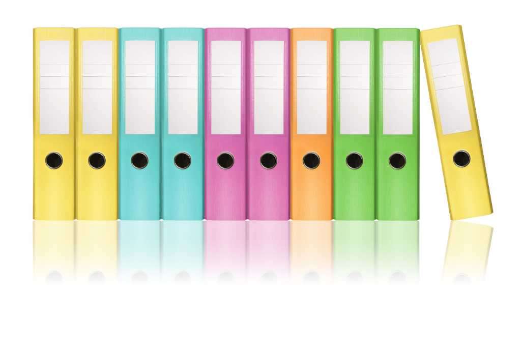 colorful home management binder