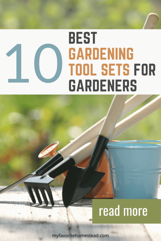 These top 10 garden tool sets are perfect for any gardener or homesteader! Read about the top picks whether you're advanced at gardening or just a beginner. Gardening tool sets are a great way to get started and have all the essential tools you need. Makes a great gift for gardeners or homesteaders, too. Perfect to use in your backyard vegetable garden or flower garden. 
